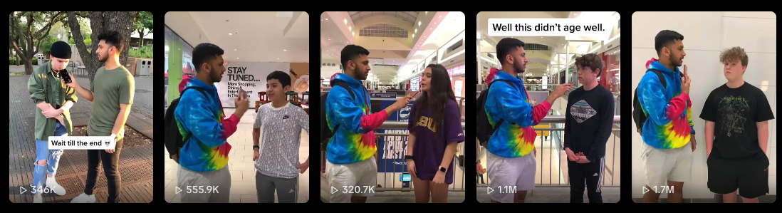 Raza beginning as a street interviewer