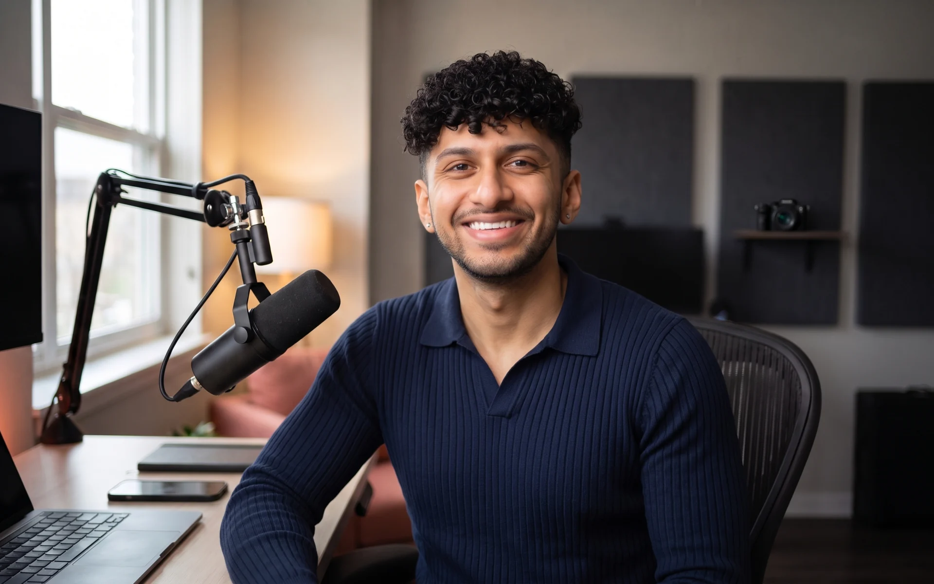 Raza North in his creator studio